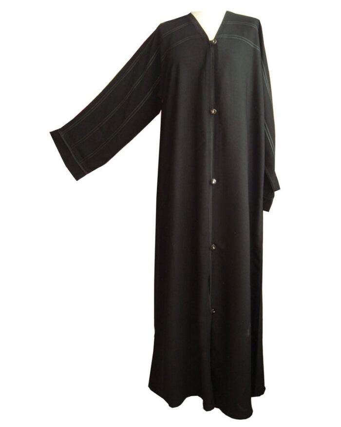 Crepe premium fabric abaya open-fronted