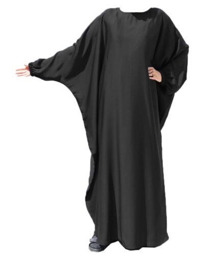 Black butterfly kaftan abaya with belt, farasha abaya made from premium dubai nidha fabric