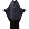 Grey khimar hijab with head ties